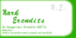 mark erendits business card